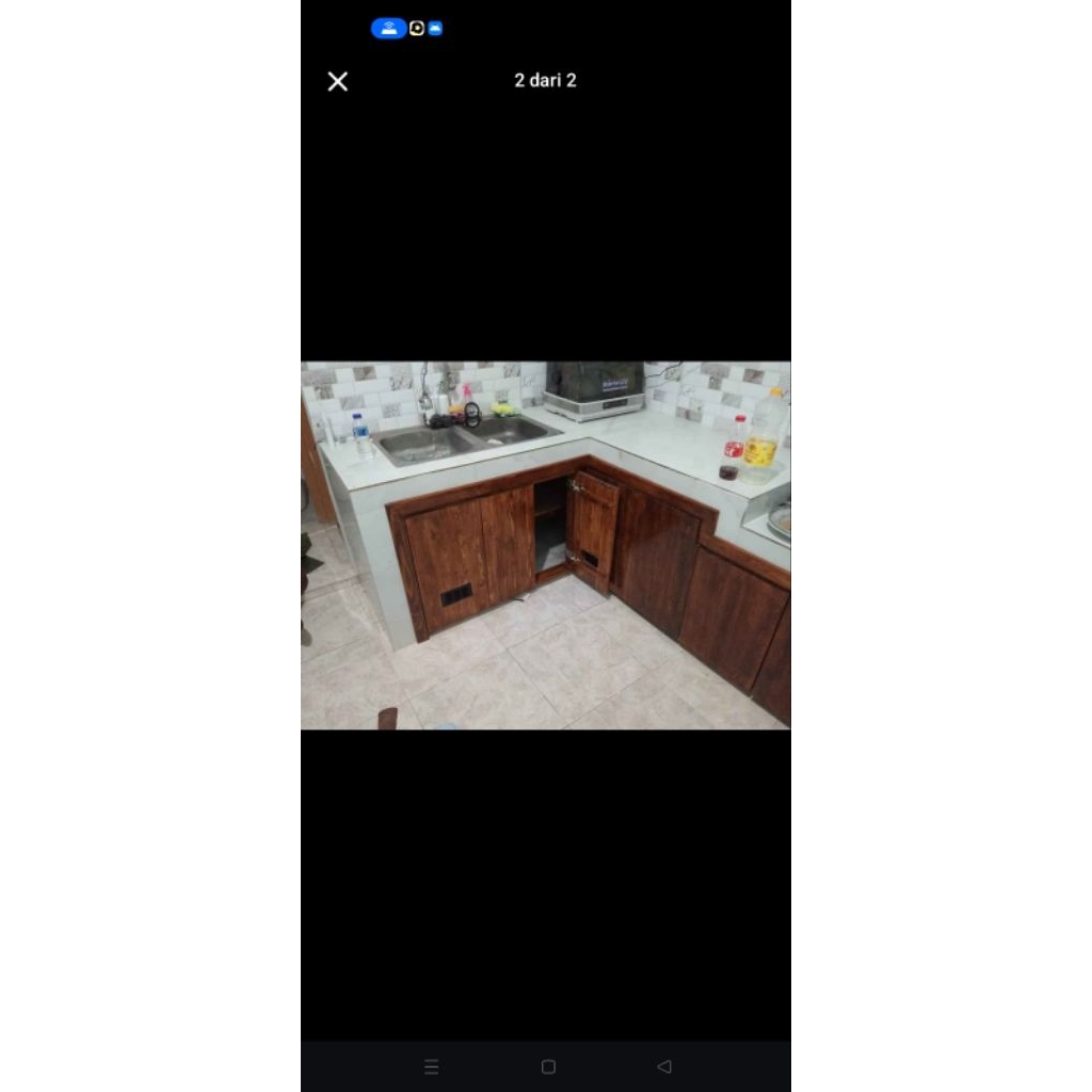 kitchen set bawah bhn kayu jati Belanda finishing cat Duco