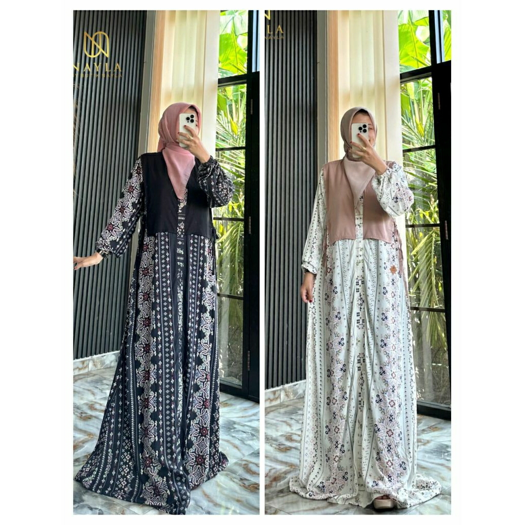 DRESS NARAYA ORIGINAL BY BUTIK NAYLA TERBARU gamis remaja dewasa muslimah