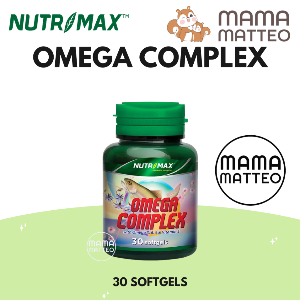 NUTRIMAX Omega Complex isi 30 Kapsul / Omega 3 6 9 Membantu Memelihara Kesehatan
