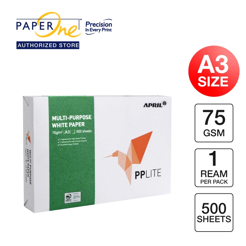 

PP Lite Kertas A3 75gr Copier 1 Rim (500 lembar) Kertas HVS A3 Kertas Fotocopy