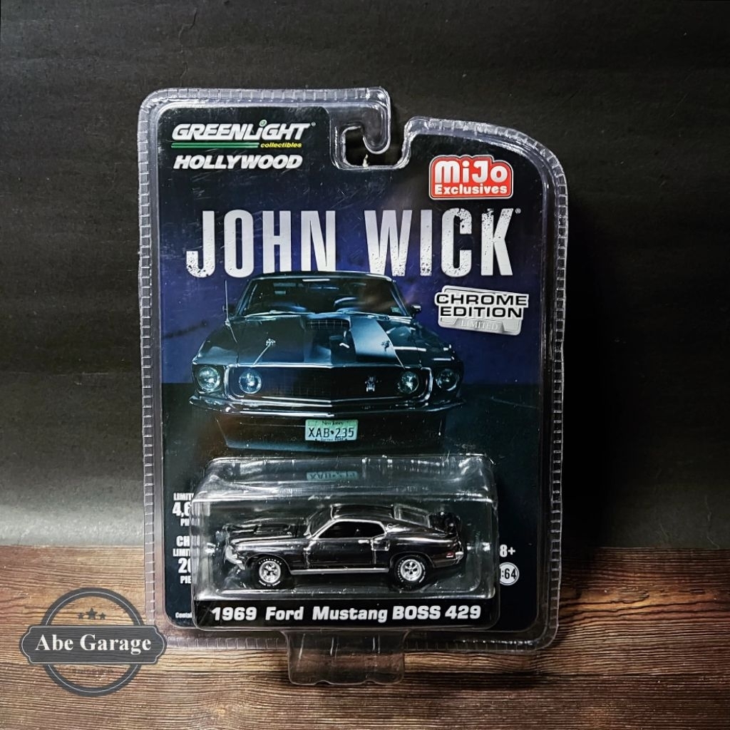 Greenlight Holywood John Wick Chrome edition 1969 Ford Mustang Boss 429