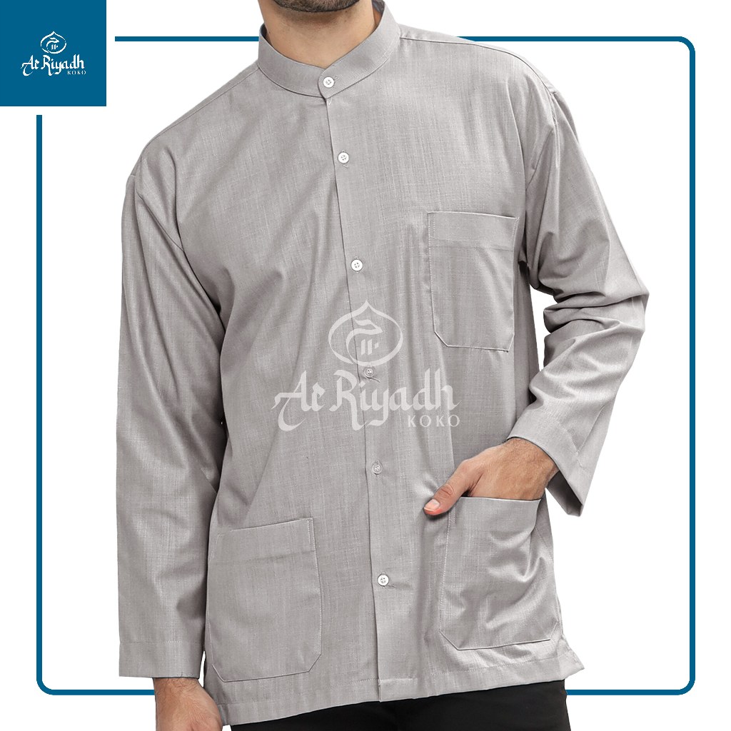 Baju Koko ZAWEEYA Ajib Series – Motif Almasyhur | Madina Linen Polos