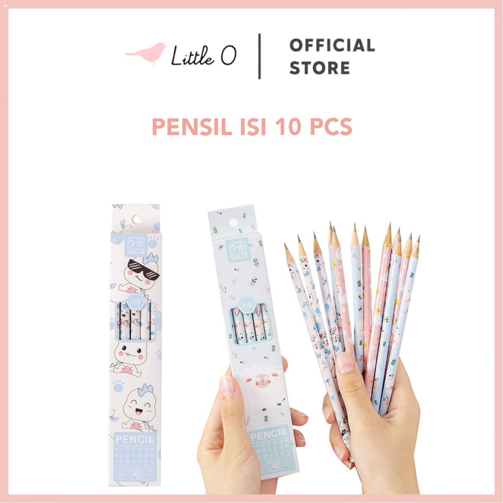 

LITTLE O Pensil Kayu isi 10 pcs Alat Tulis Anak Wooden Pencil Goodie Bag Ulangtahun