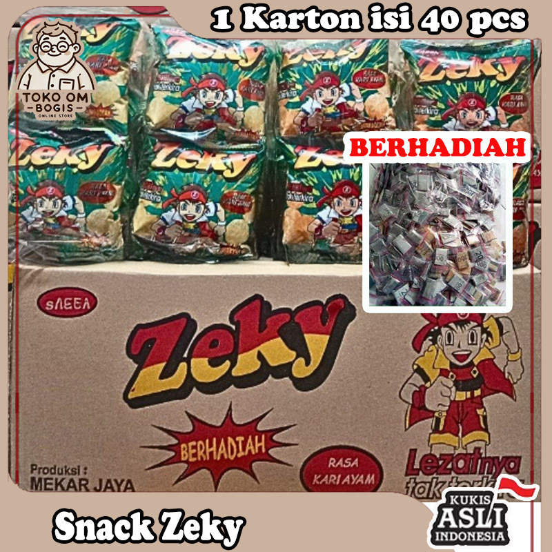 

Snack Zeky Kari Ayam – Berhadiah Seru! 1 Karton Isi 40 Pcs – Camilan Anak Legendaris
