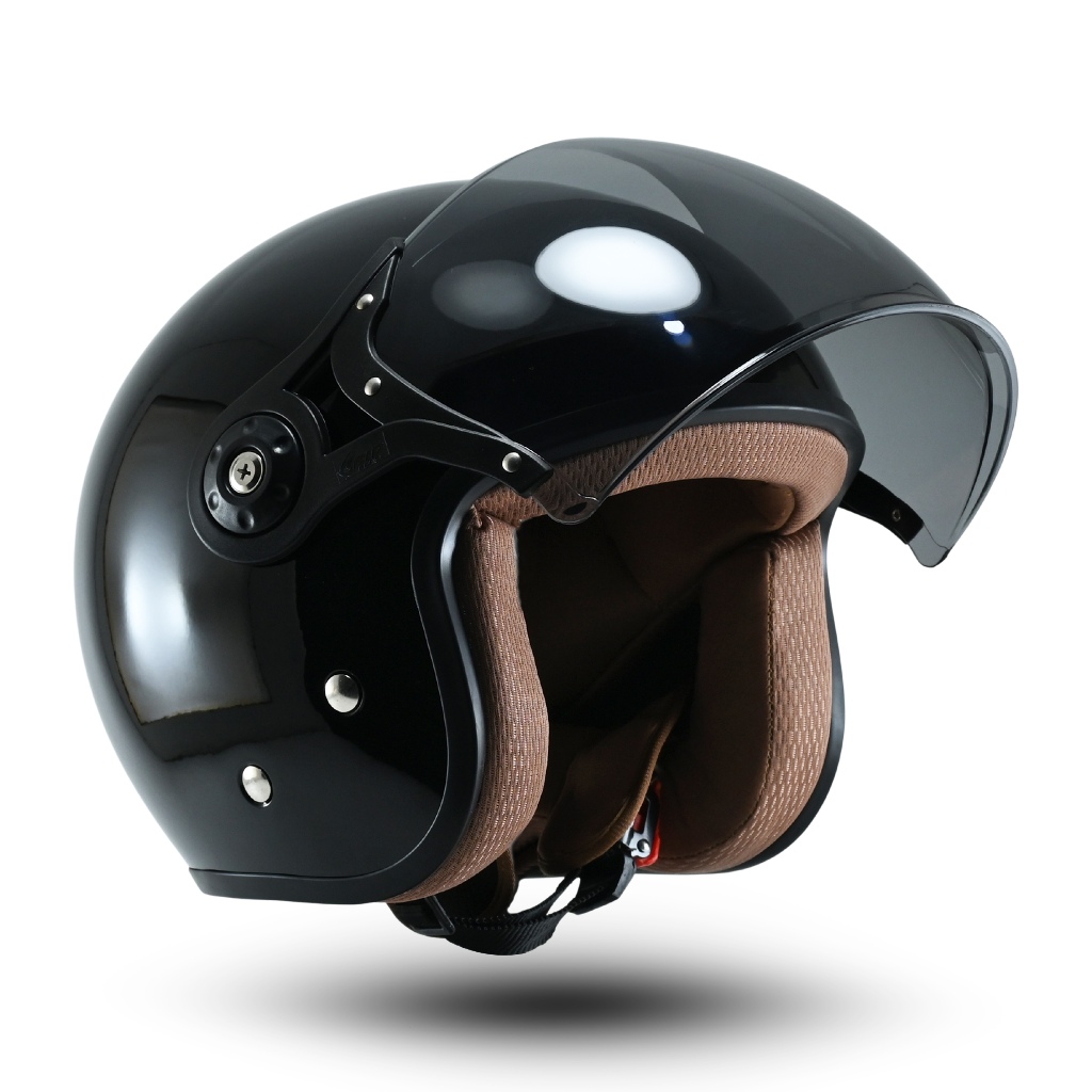 BESTPROMO HELM RETRO PILOT FULL FACE HELEM RSIX WANITA SNI HIJAB FRIENDLY HALF FACE BOGO TERBARU /