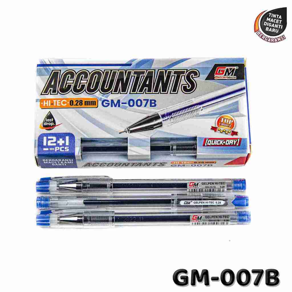 

GELPEN HITEC 0.28 type GM-007 warna Biru1box isi 12pcs + 1Pcs