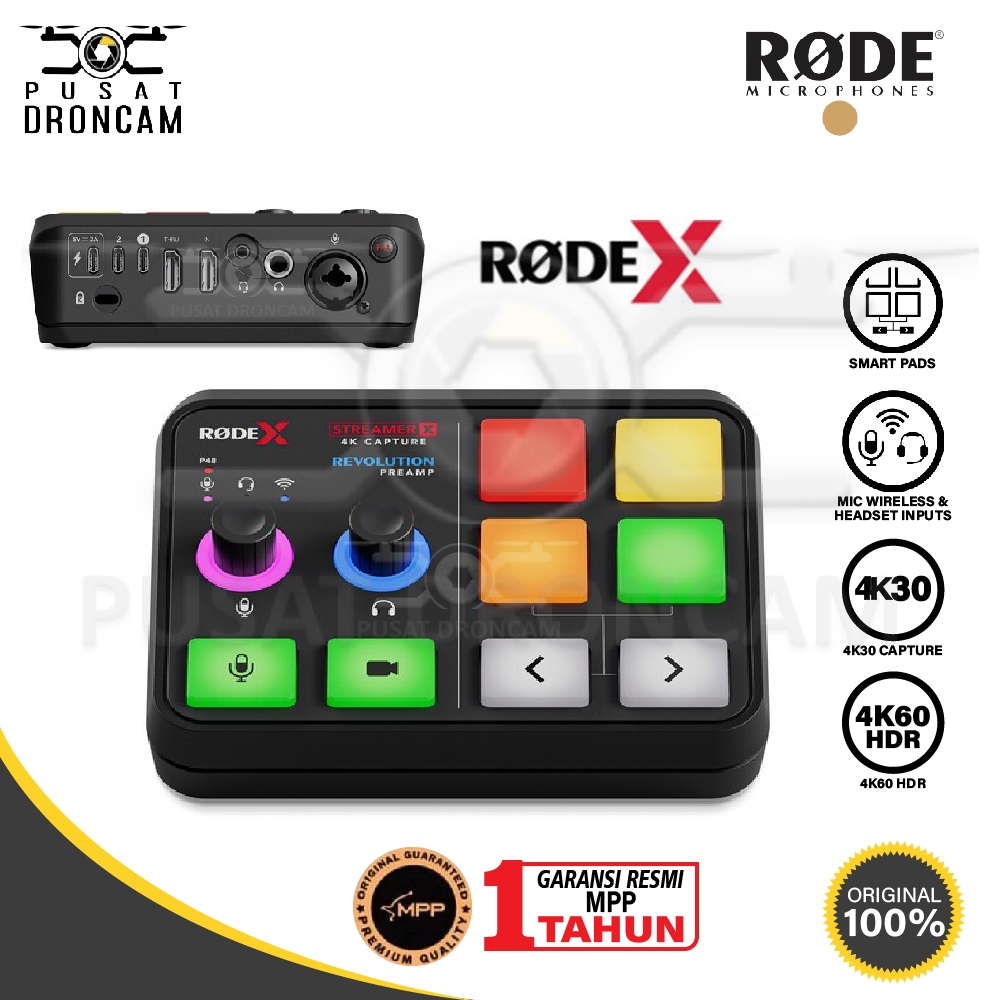 RODE Streamer X Audio Interface and Video Capture Card / Video Streaming Console Original Resmi