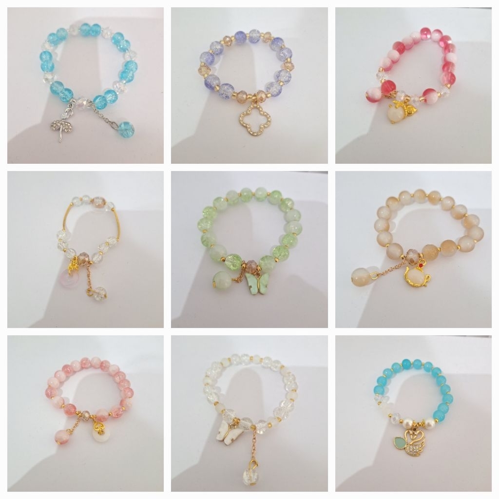 Gelang Mote Kristal Premium