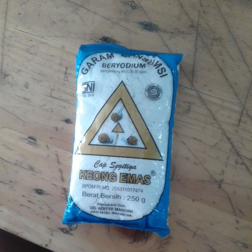 

KEONG EMAS GARAM BERYODIUM 250GR