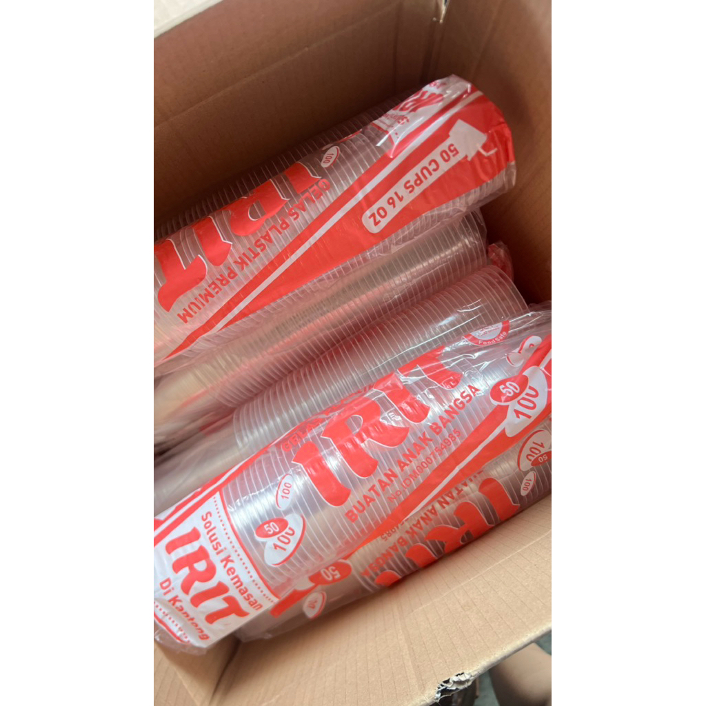 cup gelas plastik 16oz