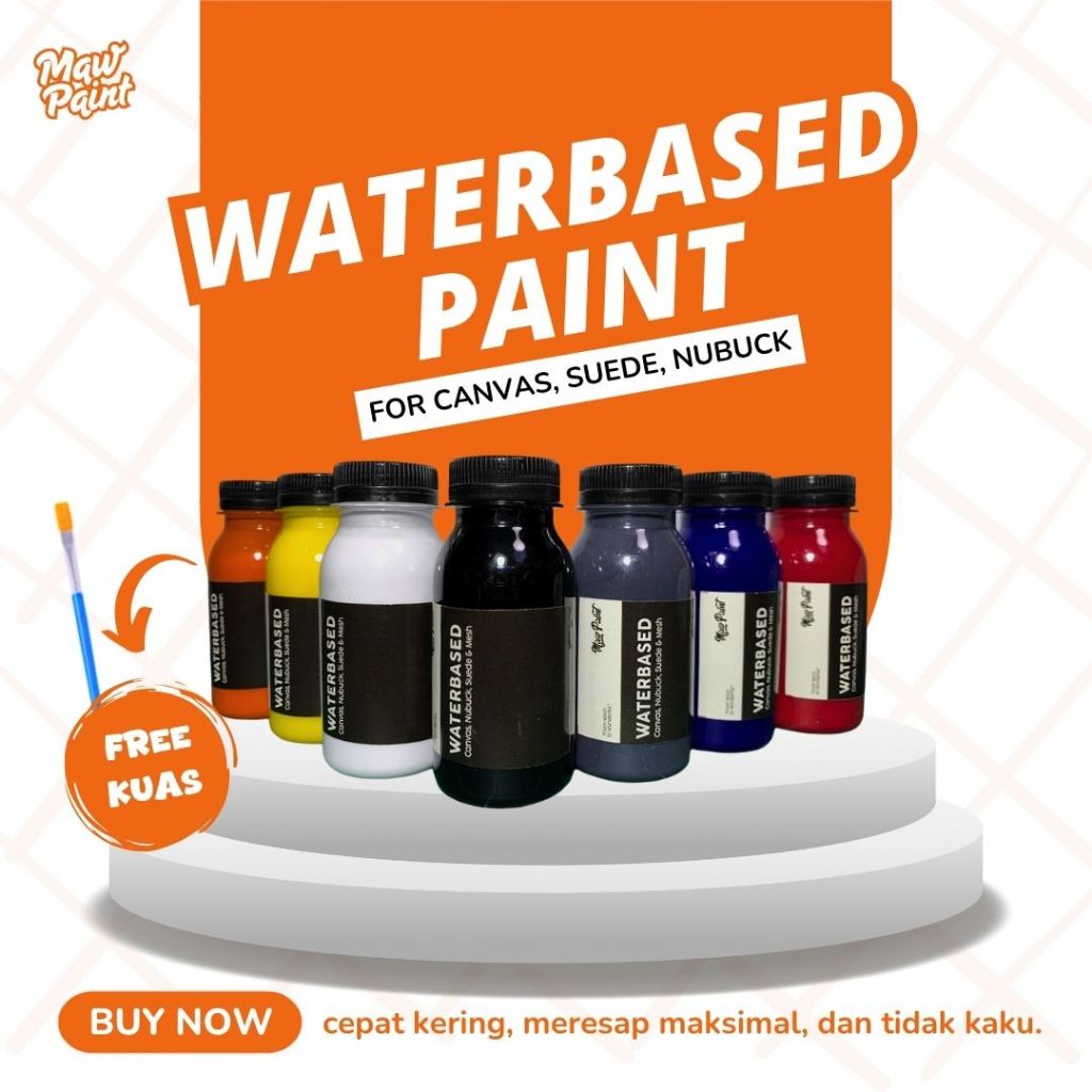 Cat sepatu kanvas suede  untuk jaket jeans, sepatu, tas Cat sepatu permanen