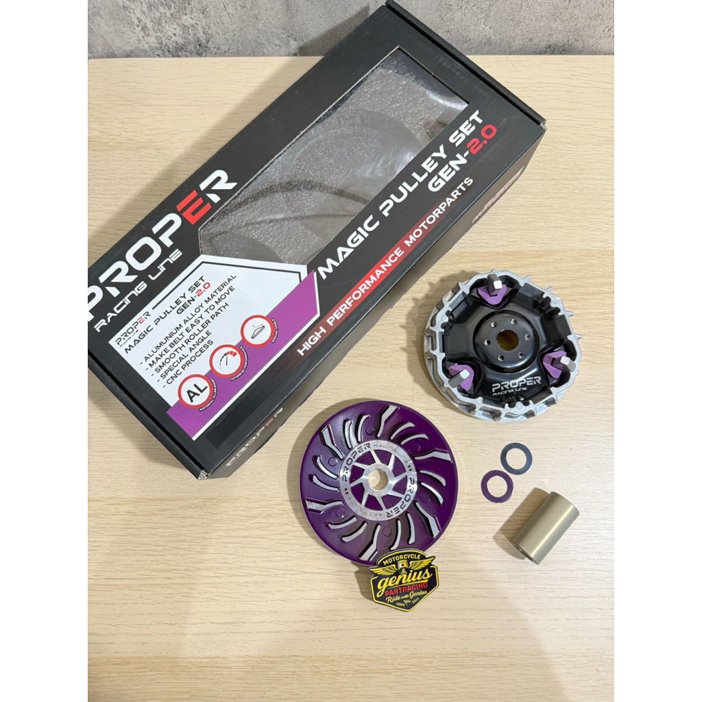 PULLEY SET PROPER GEN 2 (KZR) VARIO 125 OLD - VARIO 150 ORIGINAL