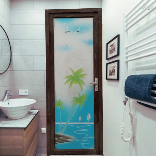 Pintu Toilet Aluminium Full kaca - Pintu Aluminium - Pintu Toilet - Pintu Toilet Kaca