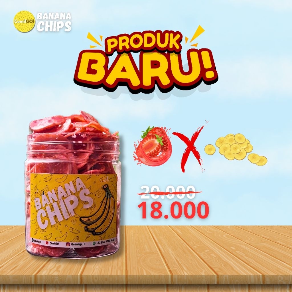 

KERIPIK PISANG LUMER VARIAN STRAWBERRY