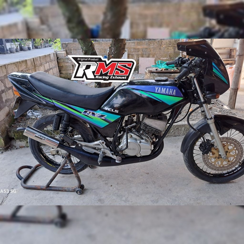 knalpot motor rxz cat hitam 2 tak