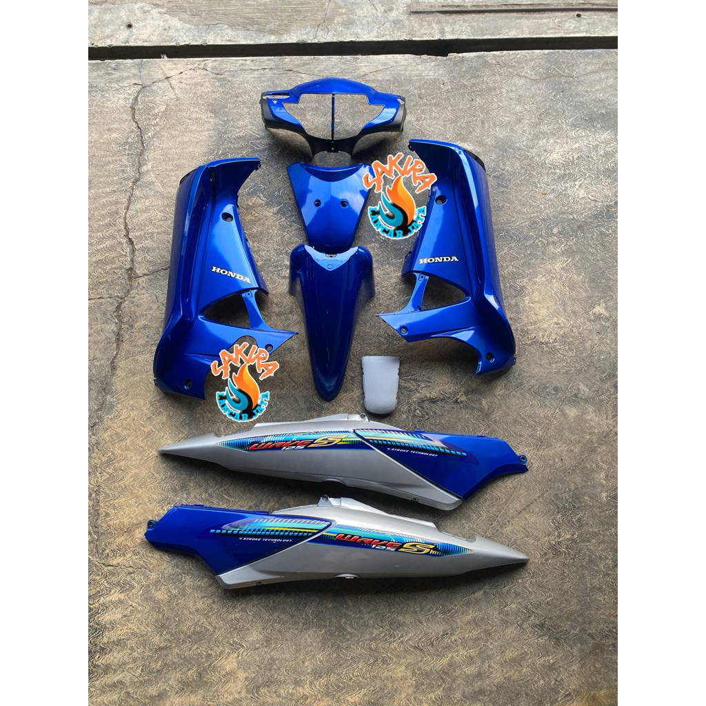Sepaket bodi Honda wave/supra x 125 lama bodi set supra x 125 lama wave 125 fullset wave biru silver