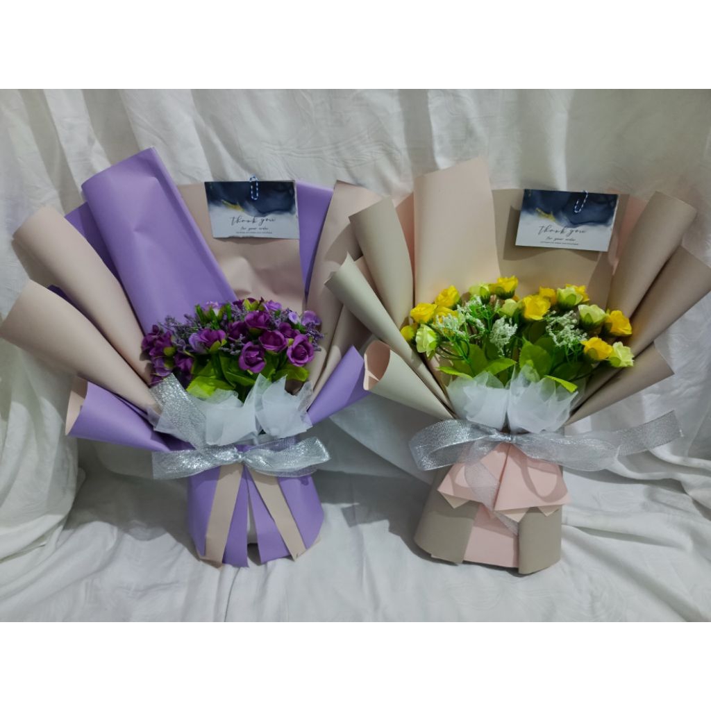 buket bunga palsu mini