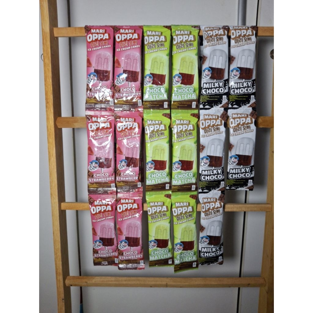 

Mari Oppa Ice Cream Candy Isi 10 Pcs Mix | Permen Coklat Buah bentuk Es Krim