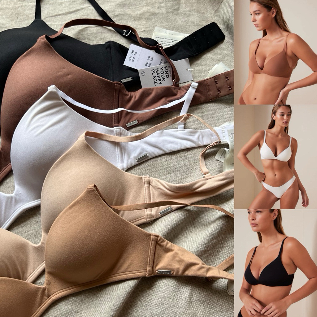 [LIGHTLY LINED] Hollister Gilly Hicks Wireless Bare Comfort Organic Cotton Pushup Plunge Wirefree Br