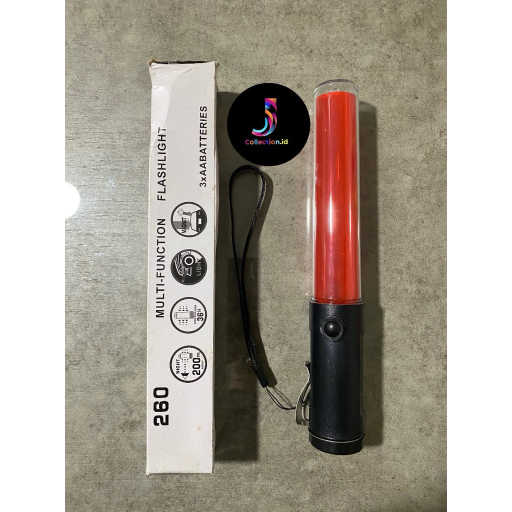 STIK LALIN | TONGKAT LAMPU LALIN | TONGKAT POLISI LALU LINTAS ATUR JALAN