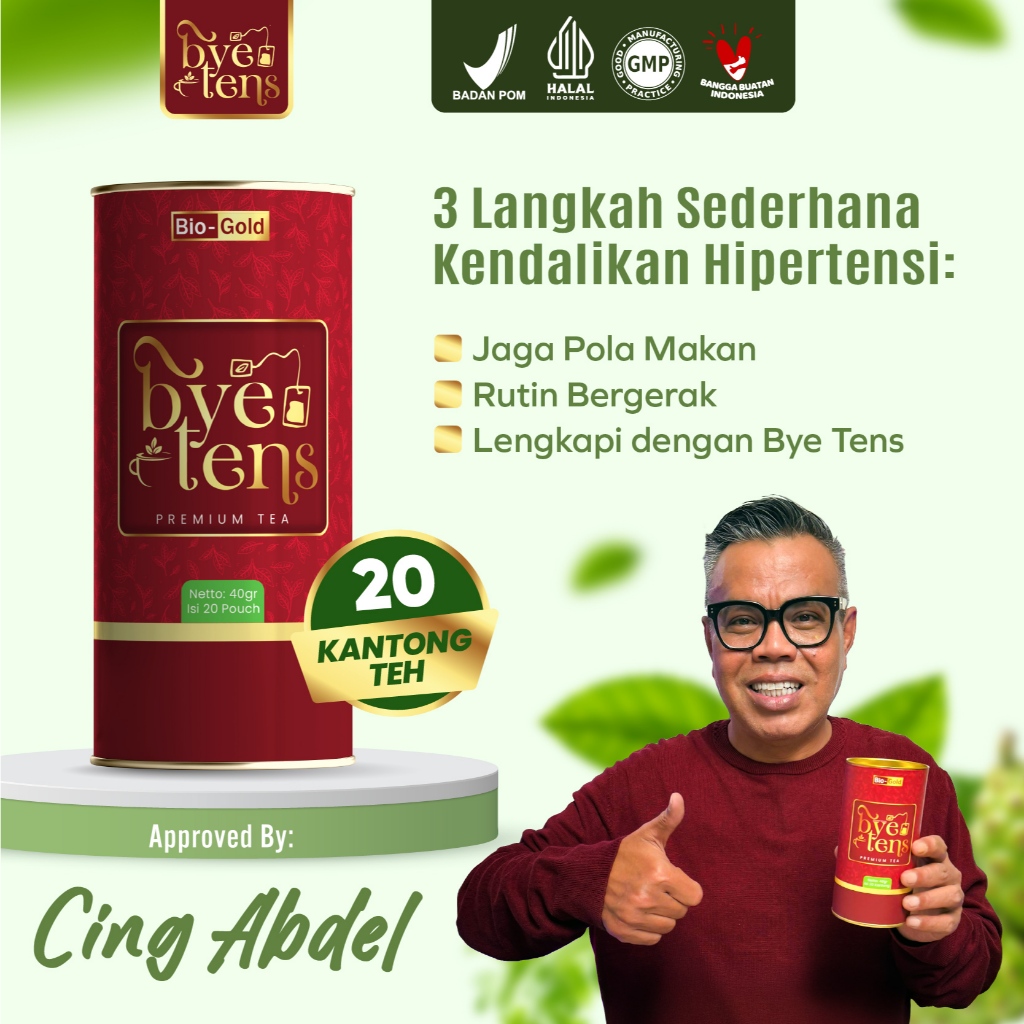 

Bye Tens Premium Tea Teh Celup Obat Hipertensi Kolesterol Gula Darah Tekanan Darah Tinggi Alami BPOM