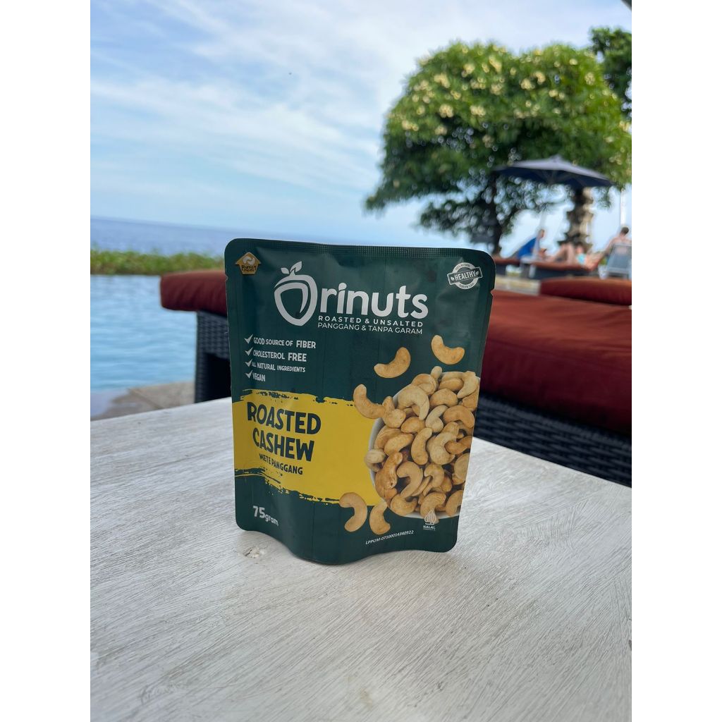 

ORINUTS KACANG METE PANGGANG 75GR (PREMIUM QUALITY CEMILAN DIET) ROASTED CASHEW PLAIN / UNSALTED