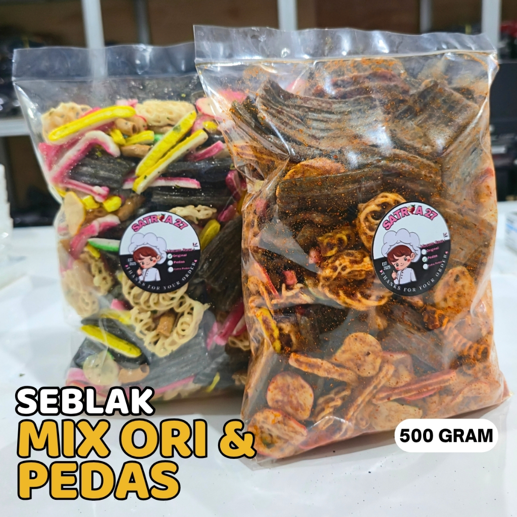 

Kerupuk Seblak Mix Original Pedas 1/2 kg Daun Jeruk Berat 500 Gram Beberapa Varian Rasa