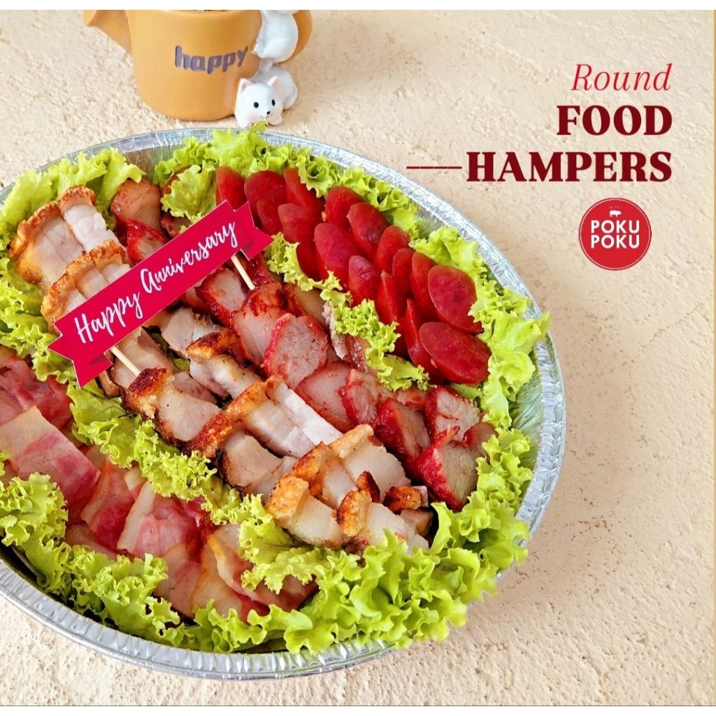 

ROUND FOOD HAMPERS 4 lauk by POKU POKU - Birthday Anniversary Hamper Hadiah Gift