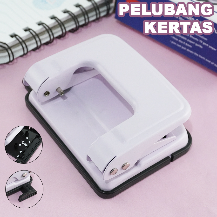 

Pelubang Kertas Size Besar Diameter 5,5mm 2 Lubang 22 Sheets Perlengkapan Kantor GJ - 070404