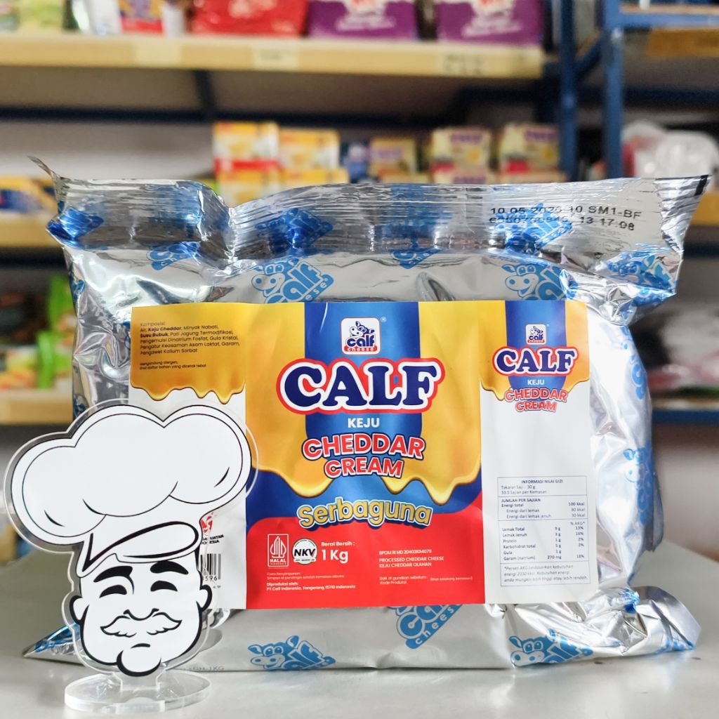 

Calf Cheddar Cream 1Kg / Calf Keju Cheddar Cream Serbaguna 1Kg / Keju Krim Chedddar 1Kg