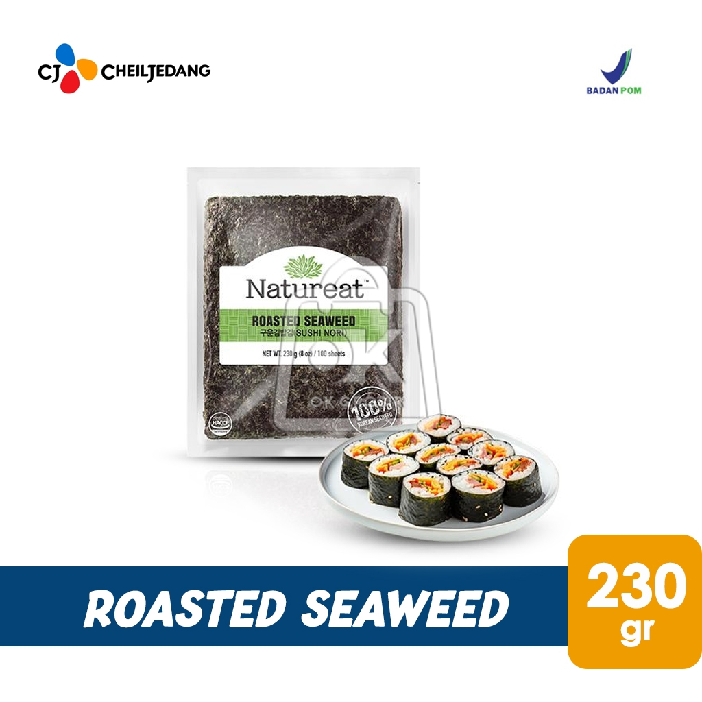 

Rumput Laut Panggang CJ NATUREAT Roasted Seaweed Sushi Nori 230gr (Isi 100 Sheets)