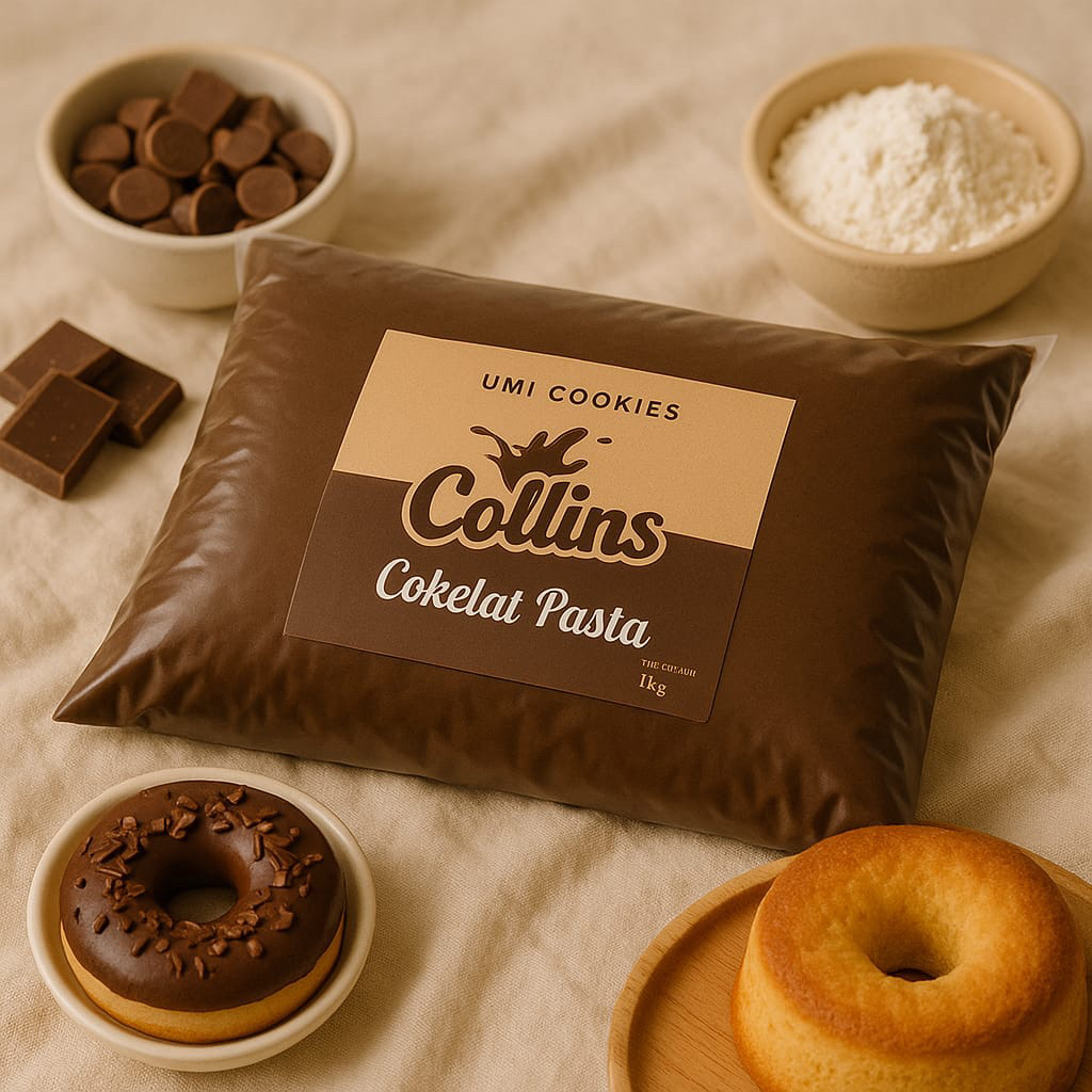 

SELAI CHOCOLATE FILLING COLLINS 5 KG / SELAI COKLAT COLLINS