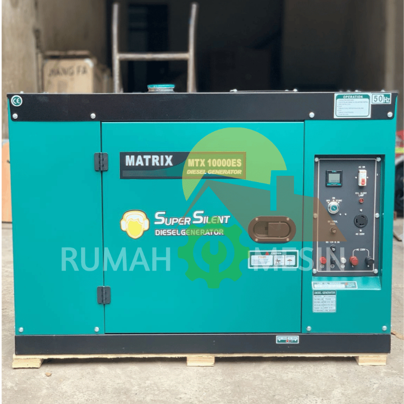 Motor Diesel Genset Silent Matrix MTX 10000 ES 8500 Watt 1 Phase 3 Phase