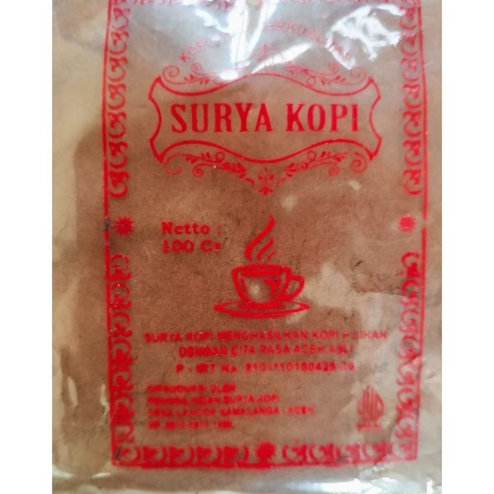 

100 Gr Bubuk Kopi Halus Murni Merk Surya