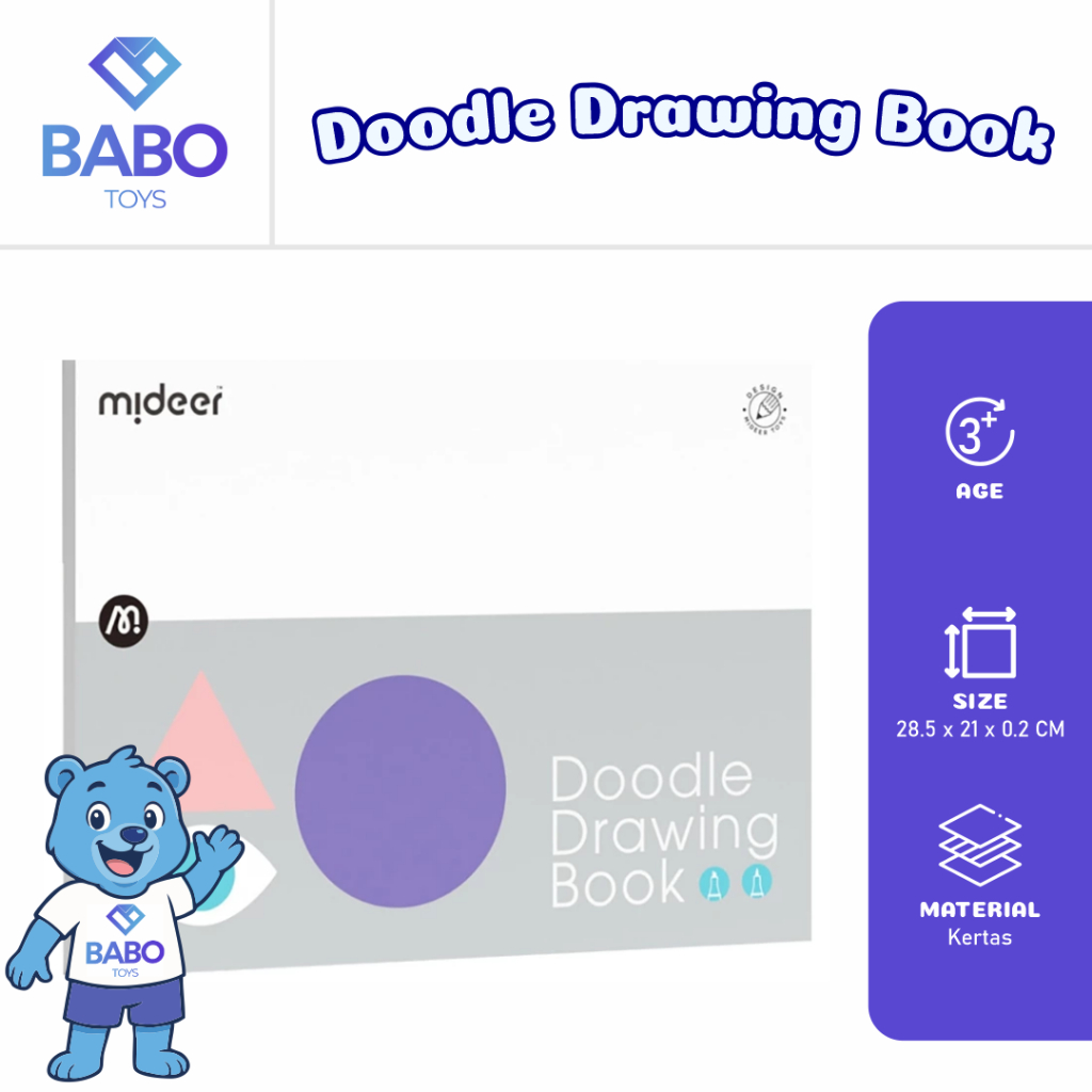 

Mideer Drawing Doodle Book Plain Paper Mainan Edukasi Buku Gambar Anak