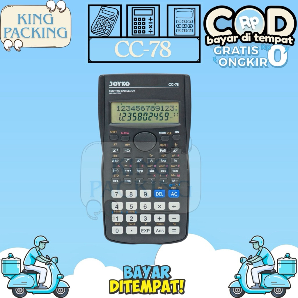

Joyko CC-78 Scientific Calculator Kalkulator 240 Functions