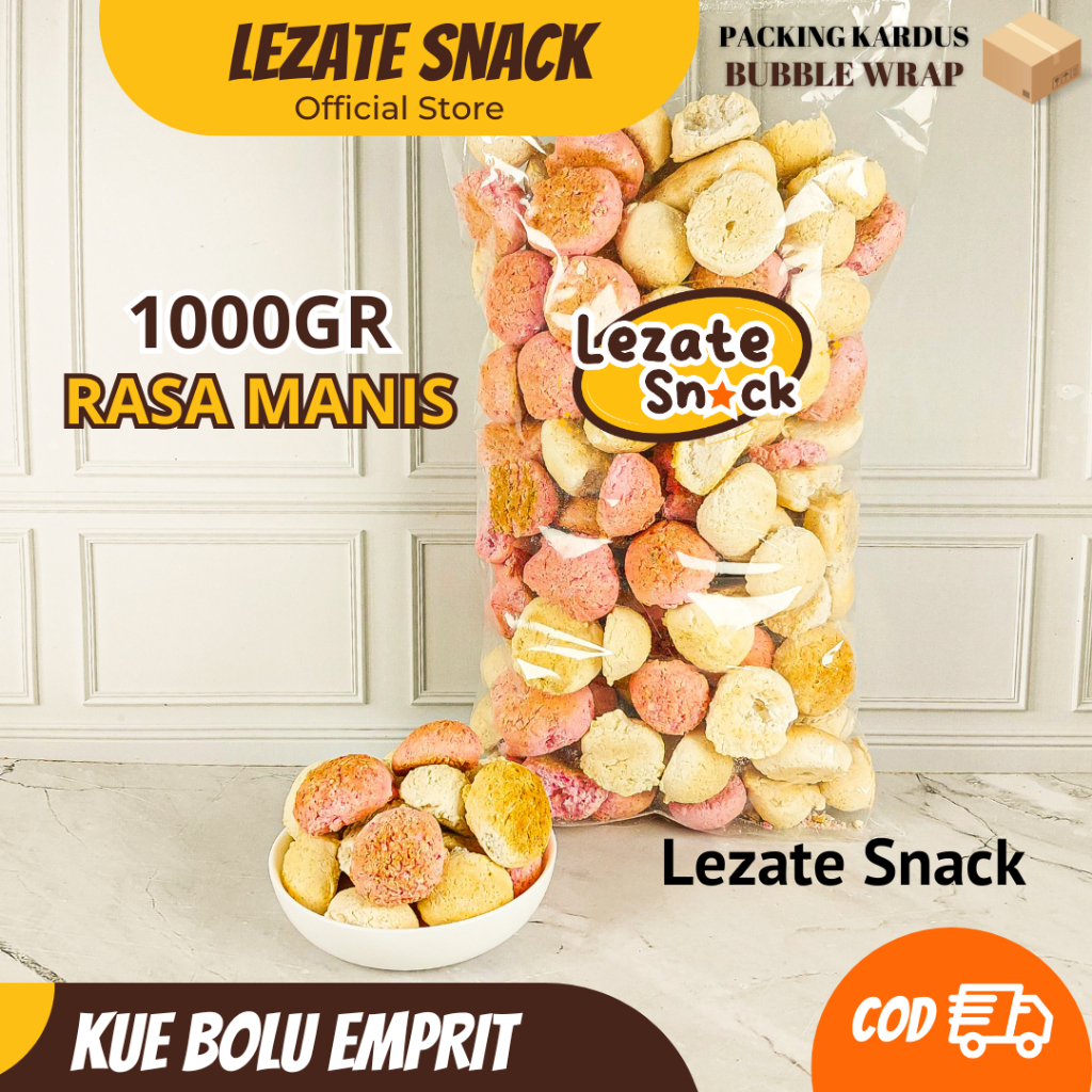 

Kue Bolu Emprit Jadul 1KG Khas Jogja Murah Enak Renyah Kiloan / Roti Bolu Kering Jadul Rasa Kelapa Mini Kue Panggang Kampung / Kue Cubit Kiloan Lezate Snack WAP SHOP