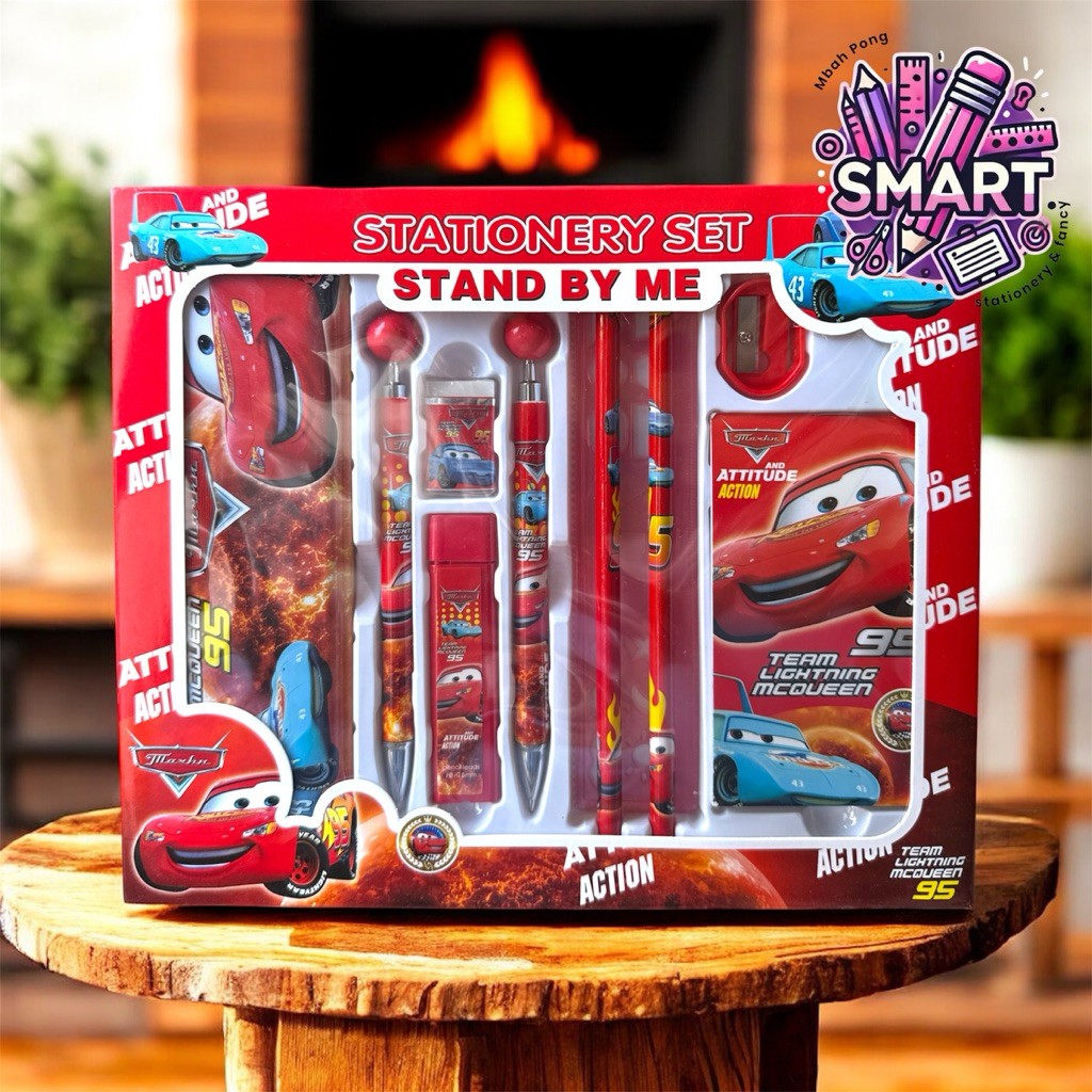 

set alat tulis 10in1 karakter cars