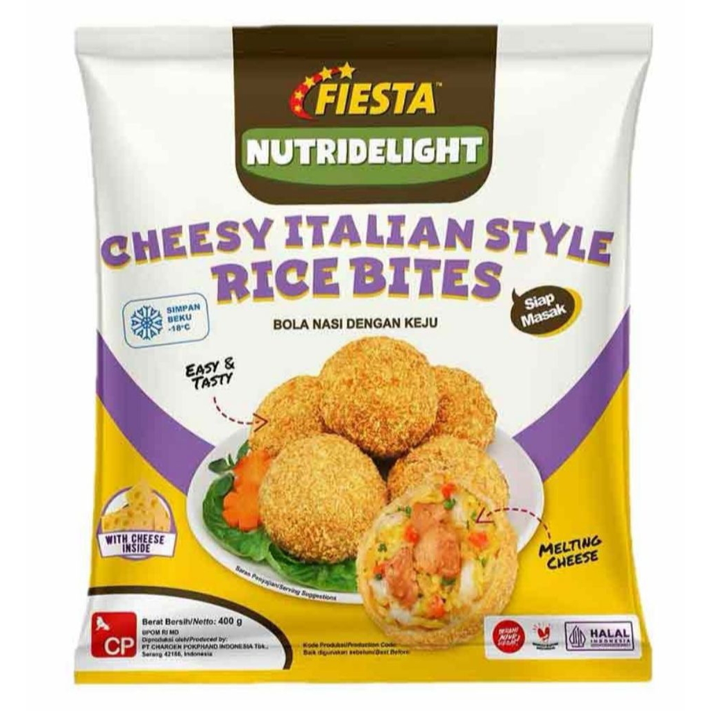 

Fiesta Cheesy Italian Style Rice Bites Bola Nasi Keju 400gr