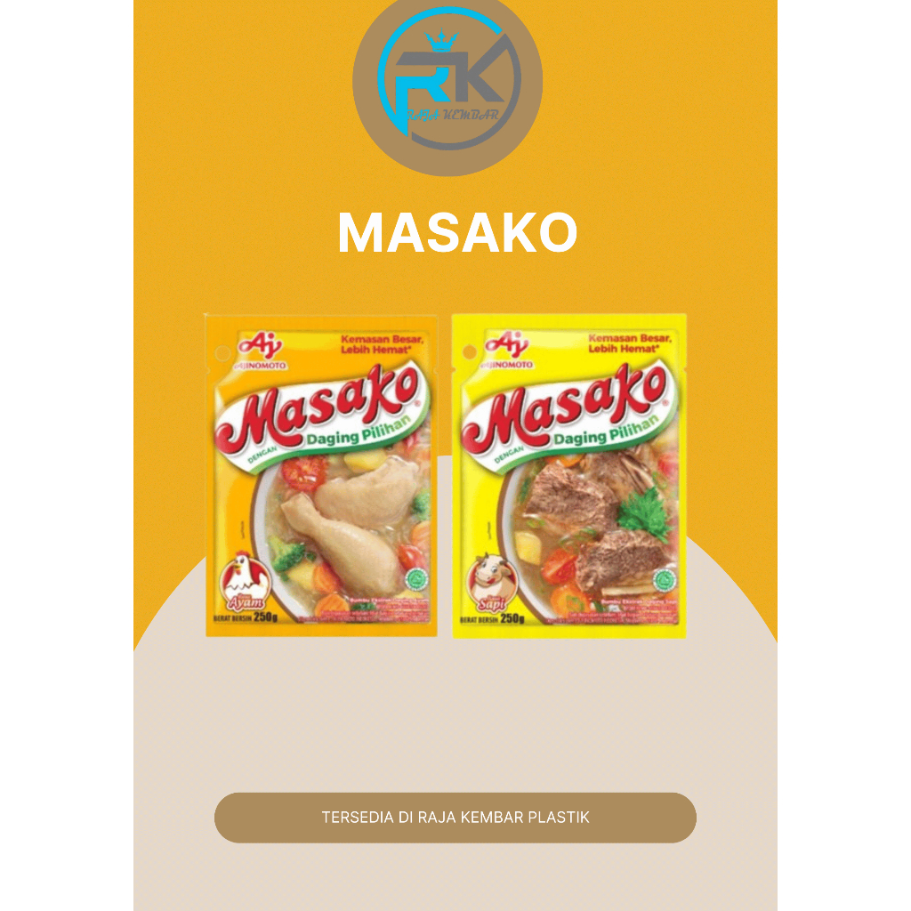 

Masako Bumbu Penyedap Rasa Ayam dan Sapi 250g / Masako