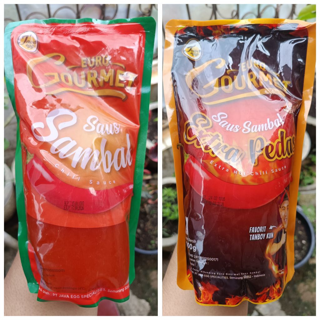 

Euro Gourmet Saus Sambal & Extra Pedas Kemasan 1kg