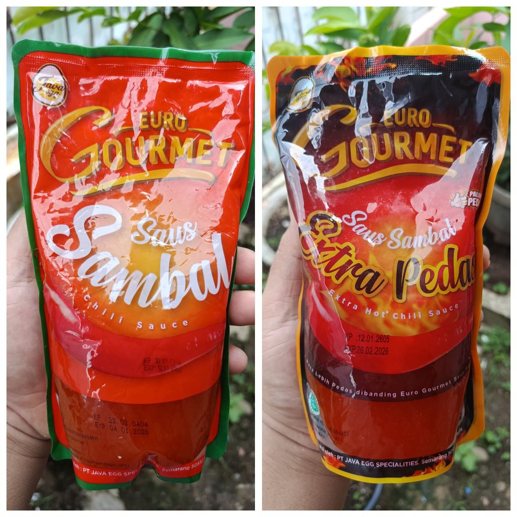 

Euro Gourmet Saus Sambal & Extra Pedas Kemasan 500gram
