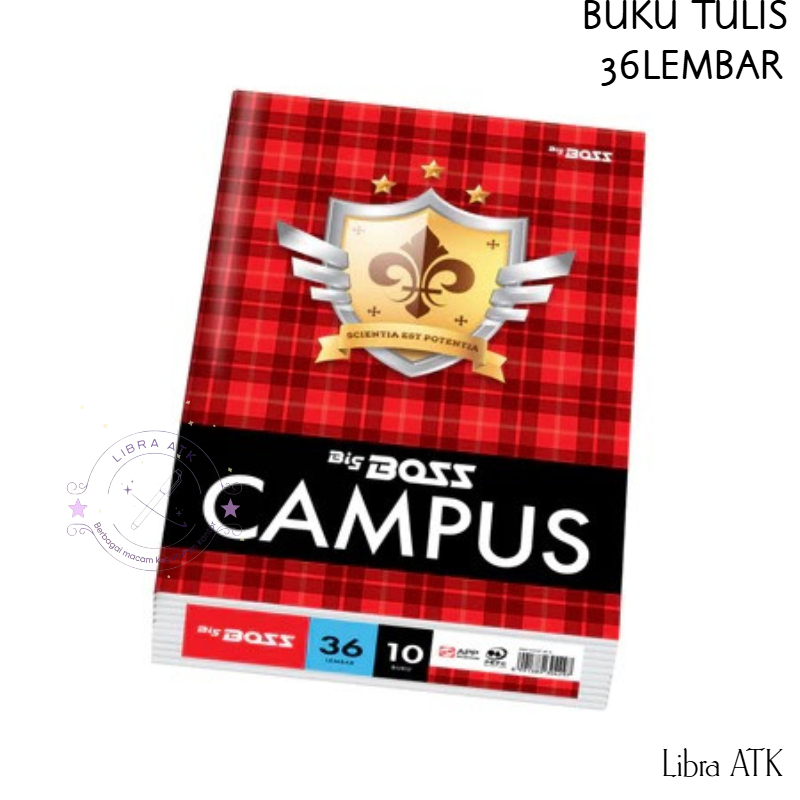 

BIG BOSS BUKU TULIS CAMPUS 36L 1 PAK ISI 10