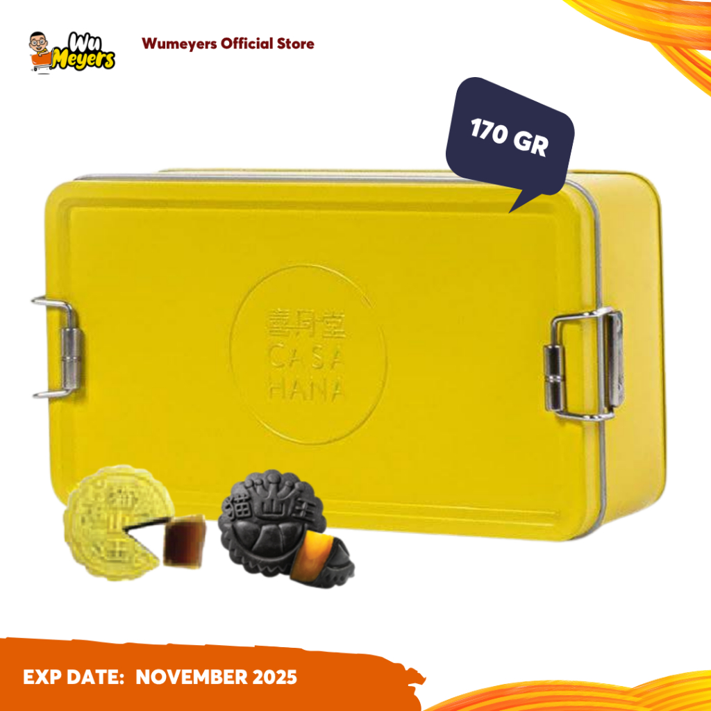 CASAHANA Love Moon For TwoYellow  Mooncake 2x170gr - Durian | Kue Bulan Hampers