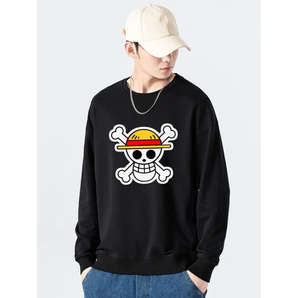 baju logo gambar tengkorak pria terbaru lengan panjang/baju pria kaos/kaos pria korea/baju pria tren