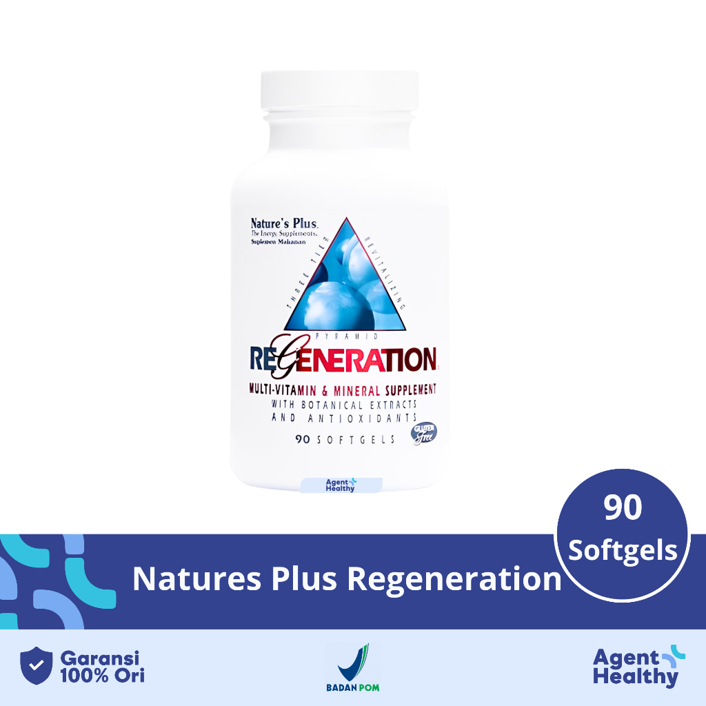 Natures Plus Regeneration isi 90 Softgels - Memenuhi Kebutuhan Vitamin dan Mineral