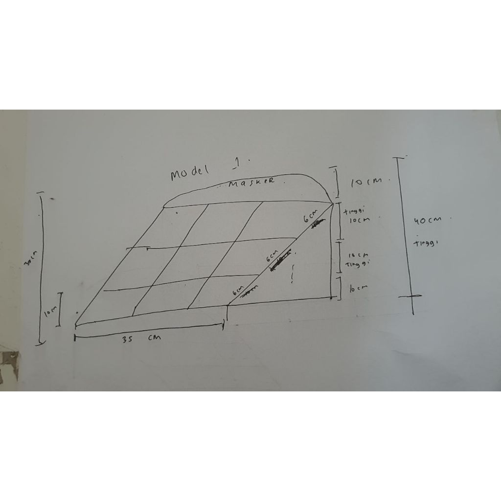 Custom Akrilik Rak Masker  | Rak 3 tingkat |
