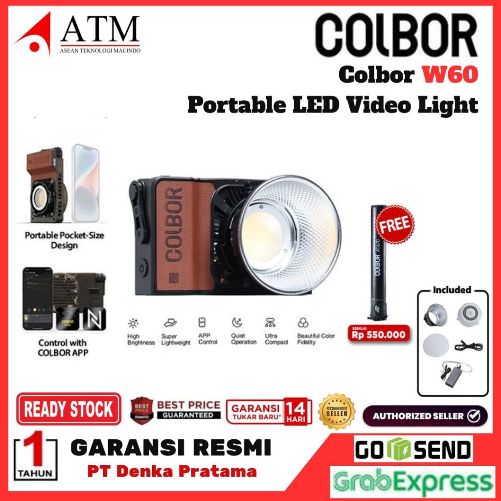 COLBOR W60 Pocket LED Video Light / Colbor W60 Video Lighting