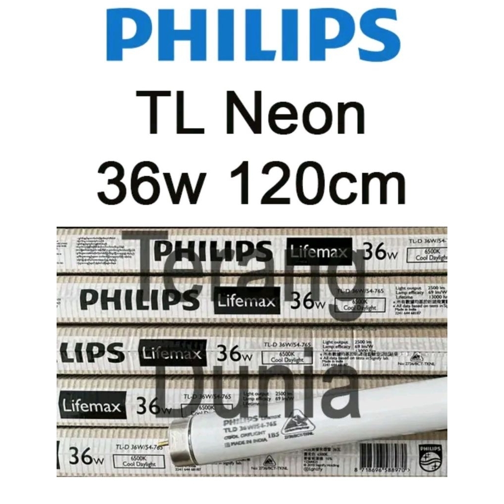 TL neon Philips 36w TL neon Philips 40w Lampu Neon TL Philips 36w
