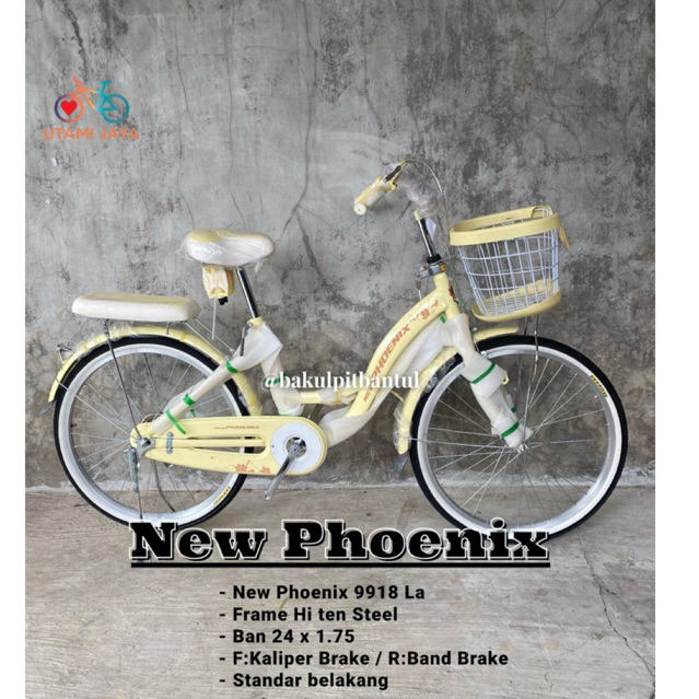 Sepeda Anak Cewek Keranjang Mini Ring 24 New Phoenix 9918 LA